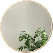 Fuji Boeki 41407 Mirror Wall Mounted Mirror Aluminum Frame Diameter 17.7 inches (45 cm) Wall Mirror Round Gold