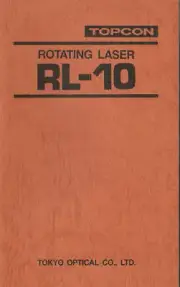 Topcon Rotating Laser RL-10 Instruction Manual