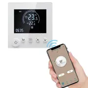 Tuya Smart WiFi Wall Thermostat Programmable Remote Control NTC Sensor LCD Display Touch Button Elec W-1