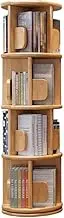FTYEBDNC Multi-Functional Rotating Bookshelf with Adjustable Baffles, 360° Swivel Base & Narrow Profile Design, Kids-Friendly Storage Solution,C