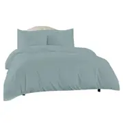 Egyptian Cotton Quilt Doona Duvet Cover Set Bedding S/D/Q/K Size - Frost