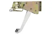Lokar Foot Brake with Solid Arm & Rubber Insert Brushed Billet Aluminium