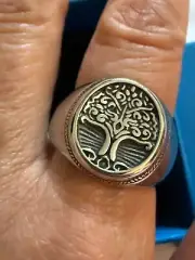 JTV Stainless Steel Ireland Tree of Life Center Design Ring Unisex