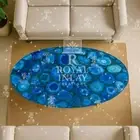 Blue Agate Oval Coffee Table Gemstone Center Table Handmade Luxury Table