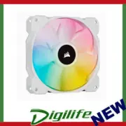 Corsair White SP120 RGB ELITE, 120mm RGB LED PWM Fan with AirGuide, Single Pack