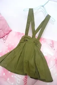 在飛比找Yahoo!奇摩拍賣優惠-貴婦名牌COCO DEAL~雜誌新款 軍綠垂墜甜美高腰裙 吊