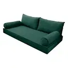 SLIPCOVER ONLY V2 Velvet Indoor Daybed Mattress Pillow Contrast Trim Full AD317