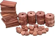 Wahdawn Insect Repellent Pest Control Moth Repellant Cedar Balls, Blocks and Hanger Rings, Set of 60