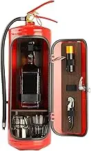 Firefighter Wine Storage Box - Fire Extinguisher Shape Small Bar | Creative Fire Extinguisher Wine Cabinet Desktop Decoration | Portable Bar Cabinet for Whiskey Lovers