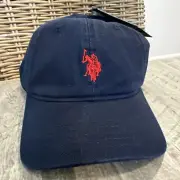 USPA Blue US Polo Association Hat Adjustable New NWT Red Pony Child Size