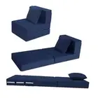 Foldable Futon Chair Bed Sleeper for Adults, Single Sofa Bed Folding Mattress