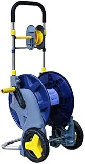 Portable Garden Hose Reel Cart with Retractable Hose Guide System and Adjustable Height Water Hose Storage nizer with Hand Crank Swivel Stand Hose Butler Holder for Easy Use