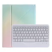 10.2 / 10.5 Inch Bluetooth Keyboard Tablet Case With Triangle Holder & Pen Slot Gradient Rainbow Laptop Cases & Bags