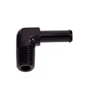 Aeroflow Male NPT To Barb 90 Degree Adapter Fitting 1/2" To 3/8" Black