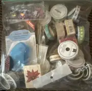 Bag Full Of Miscellaneous Scrap Booking Supplies All New