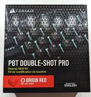 CORSAIR PBT Double-Shot PRO Keycap Mod Kit – Origin Red - NEW