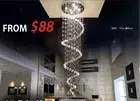 Crystal Pendant Lamp Ceiling Light Spiral Lighting Crystal Chandelier New Stock