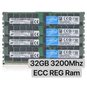 Crucial 128GB 4X32GB DDR4 3200MHz ECC Registered Server Memory Ram CT32G4RFD432A