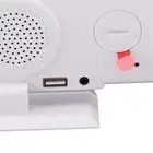 (White)Digital Mirror Clock With Large Display RGB Colorful Gradient JY