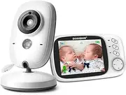 Video Baby Monitor, 2.4g Wireless with 3.2-inch LCD, 2-Way Audio Call, Night Vision Monitoring, Security Camera