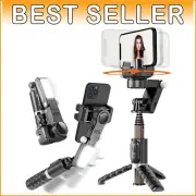Innovative Smartphone Gimbal with 360° Rotation & Adjustable Lights for Creators