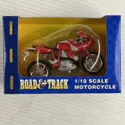 TC123 New Road & Track 1/18 Die-Cast Steerable Red Ducati Motorcycle by Maisto