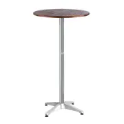 Outdoor Adjustble Round Bar Table - Top Wood