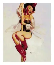 Fire Fighter Retro Vintage 1950's Girl Counted Cross-Stitch Pattern Needlepoint