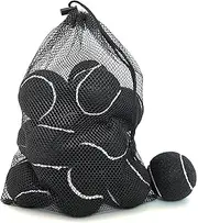 HPWFHPLF Tennis Balls, 15 Pack Practice Tennis Balls for Beginners, Training Playing Tennis Balls for Dogs, Come with Mesh Carry Bag