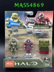 Mega Construx PRO BUILDERS Halo Master Chief Vs Brute Warrior 52 PCS NEW SEALED