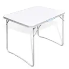 Foldable Camping Table with Metal Frame 80 x 60 cm Portable Outdoor Picnic 41324