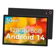 2025 Latest Tablet Android 14 Tablets 10 Inch, 128GB ROM+8GB RAM (4+4 Black