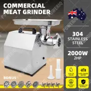MAX 320Kg/H 2HP Commercial Meat Mincer Electric Grinder Sausage Maker Filler