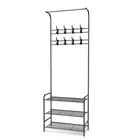 alvorog Entryway Coat Rack Shoe Bench 3 in 1 Hall Tree 3 Tier Storage Shelves wi