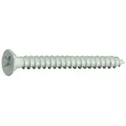 #10 x 2" White Steel Phillips Flat Head Sheet Metal Screws (20 pcs.)