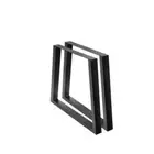 Set Of 2 Coffee Dining Table Vintage Bench Metal Trapezoid 71Cm