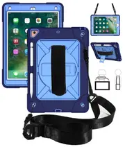 Catzon C-Robot Tablet Case Rugged Heavy Duty Shockproof Stand Cover For iPad Mini 1/2/3/4/5 Air Pro 7.9"/9.7"/10.2"/11"-Navy&Blue