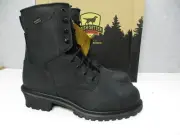 Red Wing Irish Setter Mens Sz 12 M Mesabi Logger Black Steel Toe Boots