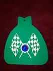 GREEN BICYCLE MUDFLAP WITH BLUE JEWEL FITS SCHWINN COLUMBIA HUFFY UNUSED MINT