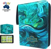 Trading Card Album, 400 Pockets Card Binder with 4-Pocket Sleeves for TCG, Yu-Gi