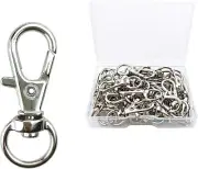 30 Pcs Metal Swivel Lanyard Snap Hook, Key Chain Swivel Hook Lobster Claw Clasp