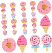 JOINPAYA 30pcs Resin Phone Case Decor Charms DIY Lollipop Donut Ice Cream Cone Accessories for Crafting Creative Projects for Hair Clips Scrapbooking