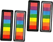 SHINEOFI 7-Color DIY Painting Ink Pad Finger Painting Inkpad Small Ink Pad Long Strip Non-Toxic Ideal for Holiday Events DIY Crafts