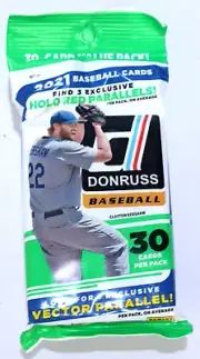2021 Panini Donruss Baseball Cards Clayton Kershaw 30 Card Value Pack Brand New