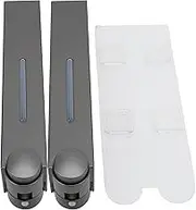 Jaxenor Grey Wall-Mounted Plastic Soap & Shampoo Dispenser with 2 Cups for Home, Hotel, School Toilets - Back Stick Type (Model 6028)