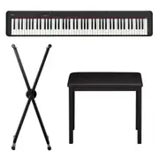 Casio CDPS105 88-Key Electric Piano With Braced Stand And Seat Stool Black