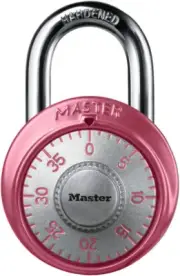 Master Lock 1530DPNK Locker Lock Combination Padlock, 1 Pack, Pink