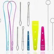 QuickThread Pro Kit: Stainless Steel Sewing Loop Turner, Elastic Cord Threader,