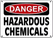 Danger Sign - Hazardous Chemicals - 10"x14" Aluminum OSHA Sign