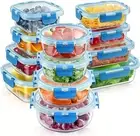 12 Pack Glass Food Storage Containers with Lids, Meal Prep Pantry Kitchen Storag